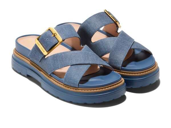 コールハーン レディース サンダル シューズ Fraya Slide Sandal Denim Suede