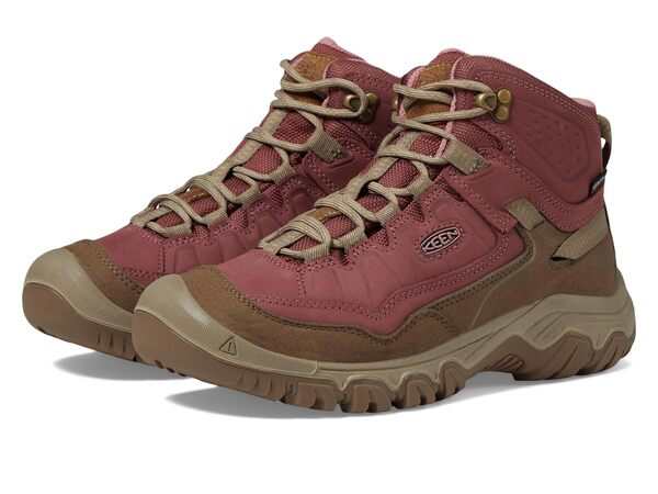 キーン レディース ブーツ・レインブーツ シューズ Targhee 4 Mid Height Durable Comfortable Waterproof Rose Brown/Plaz