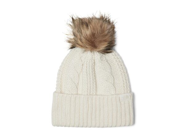 ノースフェイス レディース 帽子 アクセサリー Oh Mega Fur Pom Beanie White Dune