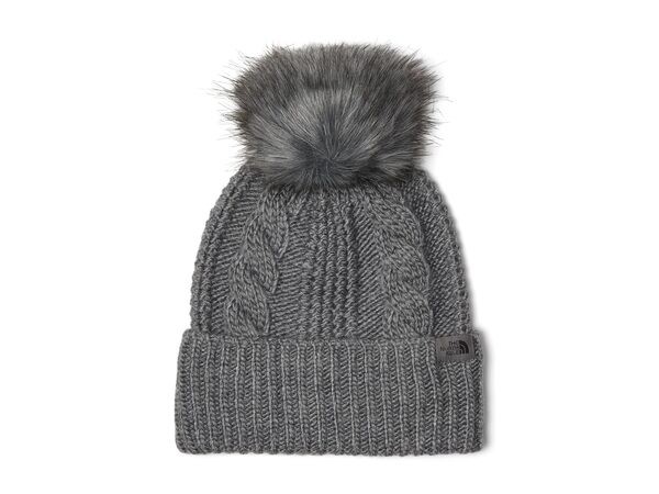 ノースフェイス レディース 帽子 アクセサリー Oh Mega Fur Pom Beanie TNF Medium Grey