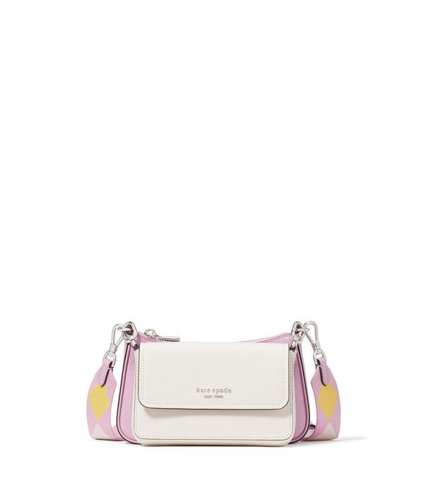 ケイトスペード レディース ハンドバッグ バッグ Double Up Colorblocked Saffiano Leather Double Up Crossbody Parchment Multi