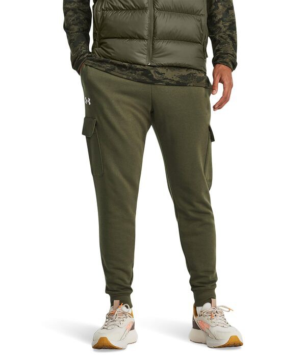 アンダーアーマー メンズ カジュアルパンツ ボトムス Rival Fleece Cargo Joggers Marine OD Green