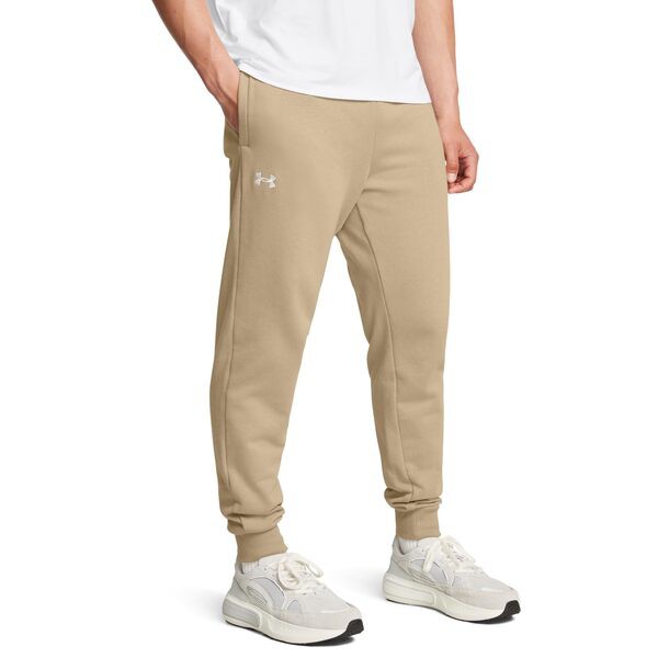 アンダーアーマー メンズ カジュアルパンツ ボトムス Rival Fleece Joggers City Khaki/Whit