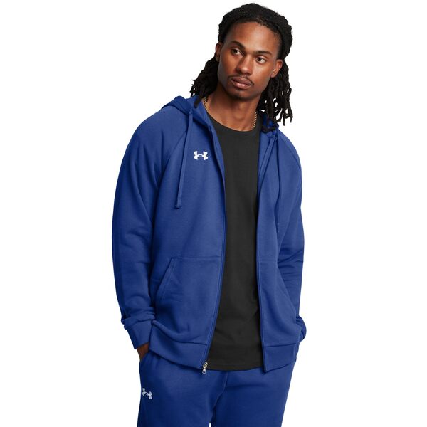 アンダーアーマー メンズ パーカー・スウェット アウター Rival Fleece Full Zip Hoodie Tech Blue/Whiteの通販は