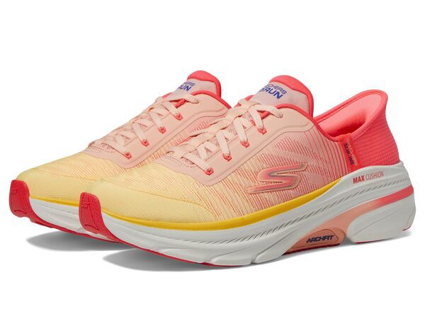 スケッチャーズ レディース スニーカー シューズ Max Cushioning Arch Fit 2.0 Adelphi Hands Free Slip-Ins Peach