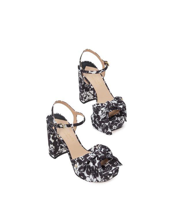 ケイトスペード レディース ヒール シューズ Lucie Trop Foliage Platform Black