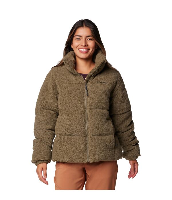 コロンビア レディース コート アウター Puffect Sherpa Jacket Stone Greenの通販は