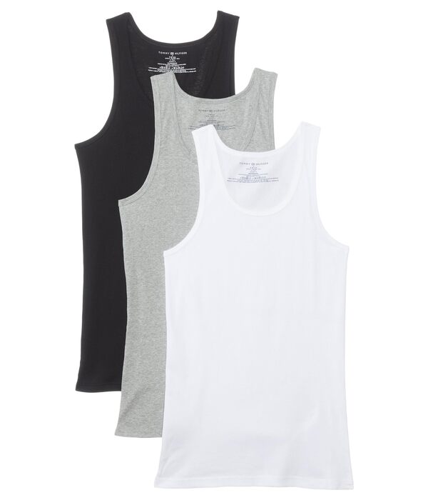 トミー ヒルフィガー メンズ シャツ トップス Cotton A-Shirt 3-Pack White/Grey Heatの通販は 10,860円