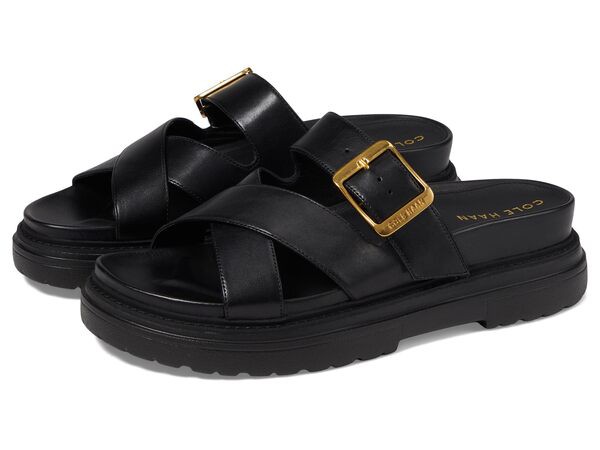 コールハーン レディース サンダル シューズ Fraya Slide Sandal Black Leather