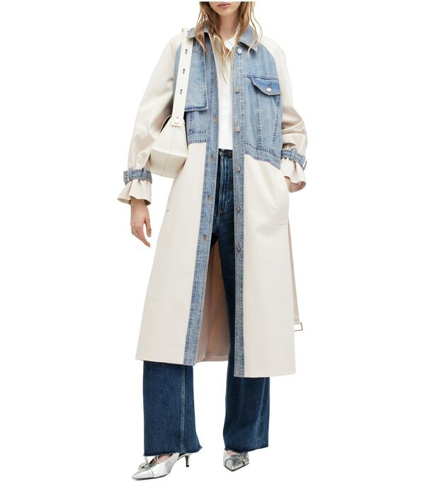 オールセインツ レディース コート アウター Dayly Trench Stone Whiteの通販は