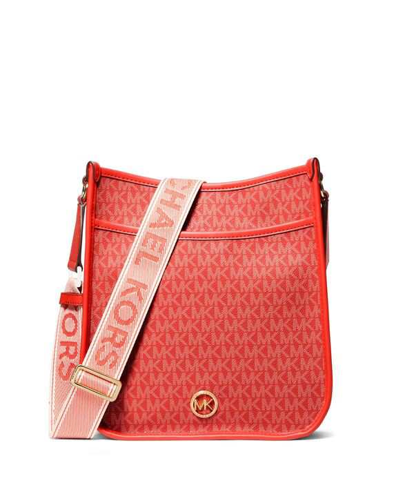 マイケルコース レディース ハンドバッグ バッグ Luisa Large North South Messenger Spiced Coral