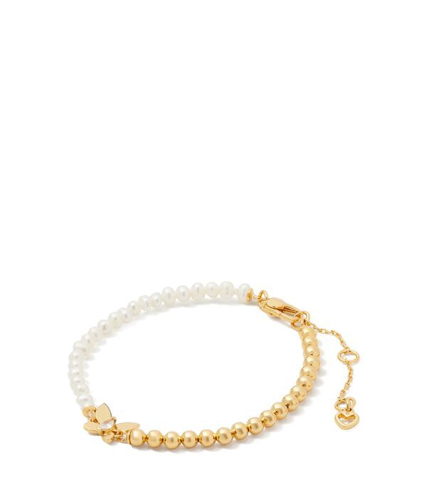 ケイトスペード レディース ブレスレット・バングル・アンクレット アクセサリー Pearl and Gold Bead Bracelet Cream/Gold