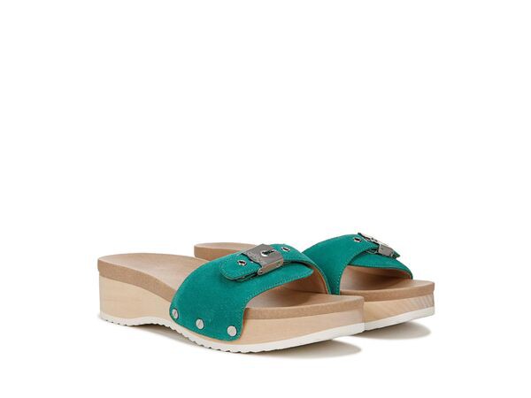 ドクター・ショール レディース サンダル シューズ Original Too Slide Sandal Court Green Lea