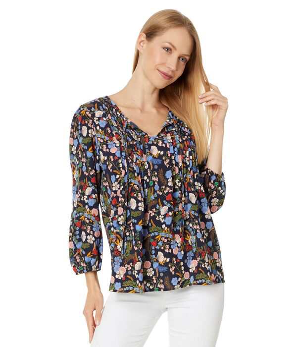 トミー ヒルフィガー レディース シャツ トップス Floral Pintuck Blouse Sky Captain Mulの通販は