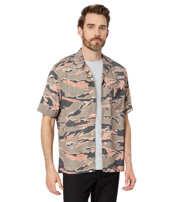 オールセインツ メンズ シャツ トップス Solar Camo Short