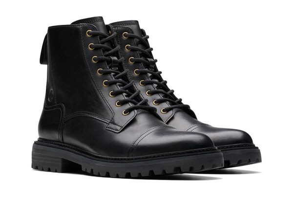 クラークス メンズ ブーツ・レインブーツ シューズ Clarkridge Hi Black Leather