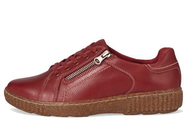 クラークス レディース スニーカー シューズ Caroline Janna Red Leatherの通販は