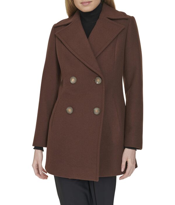 コールハーン レディース コート アウター Fine Wool Twill D/B Peacot Chestnutの通販は