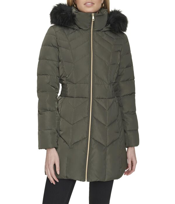 コールハーン レディース コート アウター Taffeta Down Coat Merlot トレンチコート