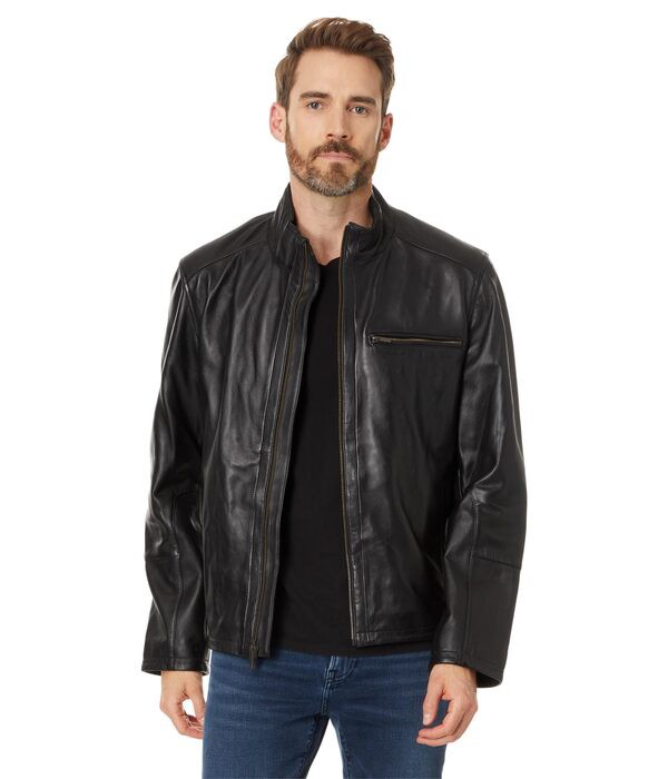コールハーン メンズ コート アウター Smooth Lamb Jacket Black 2の通販は
