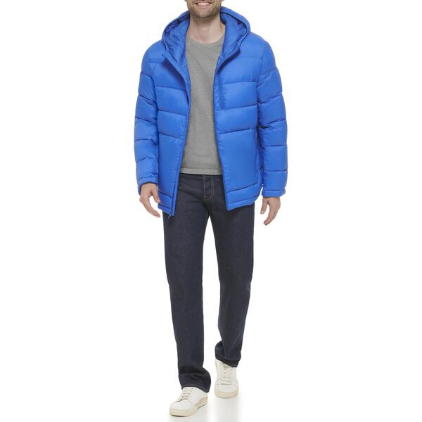 コールハーン メンズ コート アウター Hooded Nylon Jacket Cobalt