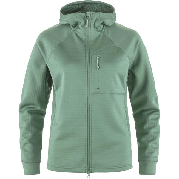 フェールラーベン レディース パーカー・スウェット アウター Abisko Grid Fleece Hoodie W Patina Greenの通販は
