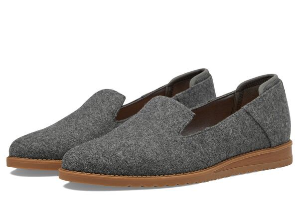 ドクター・ショール レディース スリッポン・ローファー シューズ Jetset Charcoal Wool