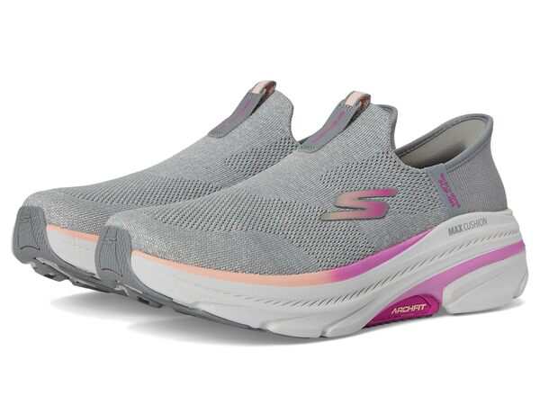 スケッチャーズ レディース スニーカー シューズ Max Cushioning Arch Fit 2.0 Cambridge Hands Free Slip-Ins Gray/Pink