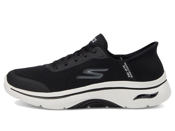 スケッチャーズ レディース スニーカー シューズ Go Walk Arch Fit 2.0 Valencia Hands Free Slip-Ins Black/White