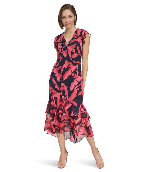 トミー ヒルフィガー レディース ワンピース トップス High-Low Flutter Dress Sky Captain/Parの通販は