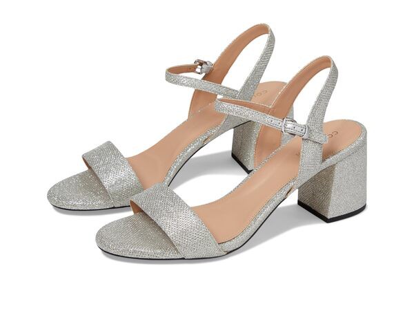 コールハーン レディース ヒール シューズ Josie Block Heel Sandal 65MM Silvr Glitter M