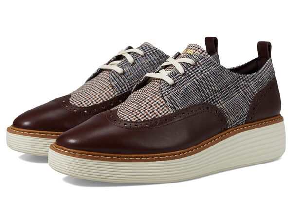 コールハーン レディース オックスフォード シューズ Originalgrand Platform Wing Tip Oxford Madeira/Plaid/I