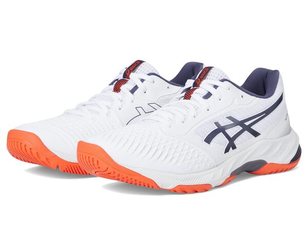 アシックス メンズ スニーカー シューズ Netburner Ballistic FF 3 Volleyball Shoe White/Indigo Foの通販は