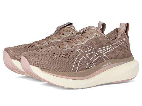 アシックス レディース スニーカー シューズ Glideride Max Taupe Grey/Bircの通販は
