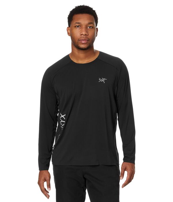 アークテリクス メンズ シャツ トップス Norvan Downword Logo Long Sleeve Black 1