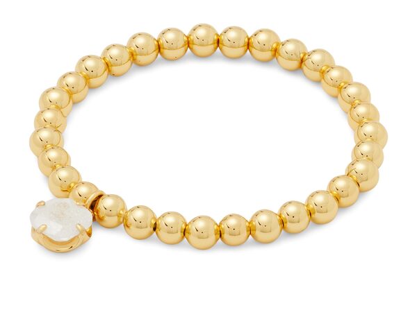 ケイトスペード レディース ブレスレット・バングル・アンクレット アクセサリー 10mm spade flower stretch bracelet Abalone/Goldの通販は