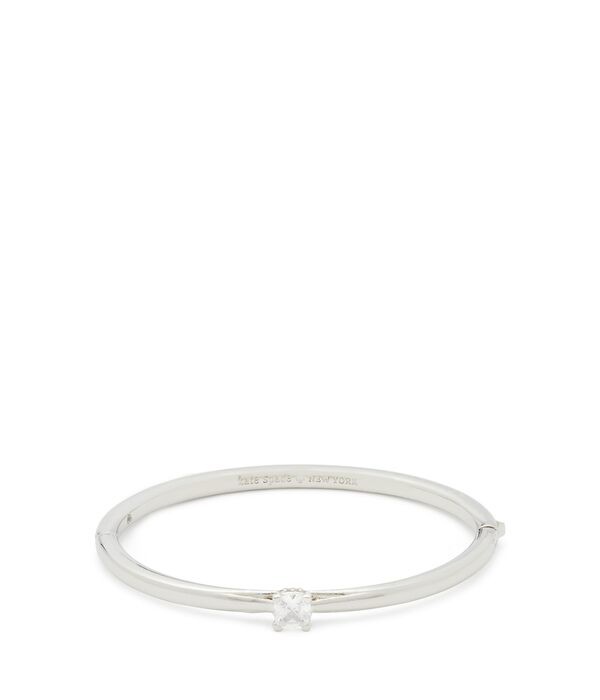 ケイトスペード レディース ブレスレット・バングル・アンクレット アクセサリー Hinged Bangle Clear/Silver1