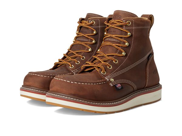 キーン メンズ ブーツ・レインブーツ シューズ Liberty 6" Waterproof Boot (Carbon-Fiber Toe) Chestnut/Gumの通販は 51,480円