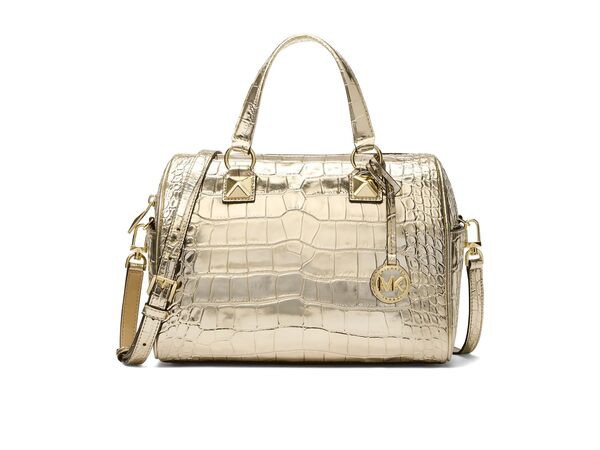 マイケルコース レディース ハンドバッグ バッグ Grayson Md Duffle Satchel Pale Gold