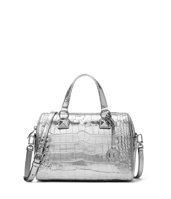 マイケルコース レディース ハンドバッグ バッグ Grayson Md Duffle Satchel Silver