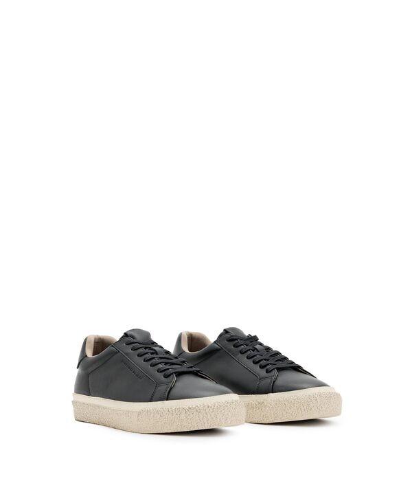 オールセインツ メンズ スニーカー シューズ Klop Leather Low Top Black