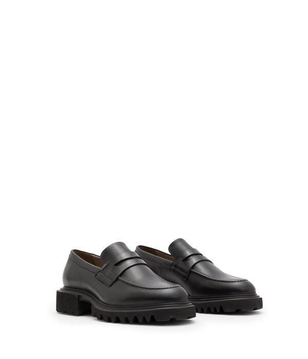 オールセインツ レディース スリッポン・ローファー シューズ Lola Loafer Black 1