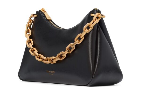 ケイトスペード レディース ハンドバッグ バッグ Grace Fine Grain Leather Chain Shoulder Black