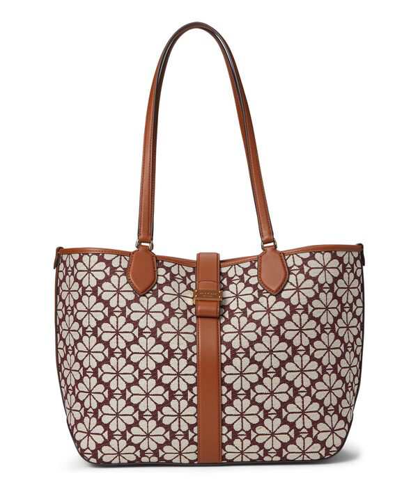 ケイトスペード レディース ハンドバッグ バッグ Spade Flower Jacquard Medium Open Tote Burgundy Multi