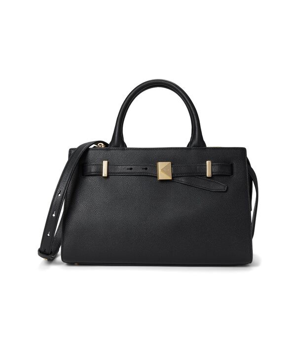 ケイトスペード レディース ハンドバッグ バッグ Deco Pebbled Leather Satchel Black