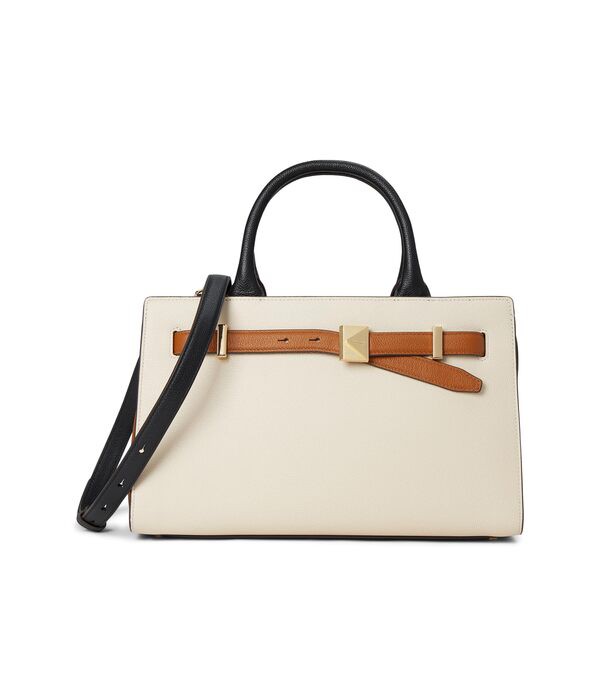 ケイトスペード レディース ハンドバッグ バッグ Tribeca Colorblocked Pebbled Leather Satchel Milk Glass Mult