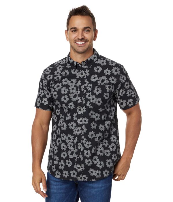 ルーカ メンズ シャツ トップス That'll Do Print Short Sleeve Woven Rvca Black Florの通販は 14,235円