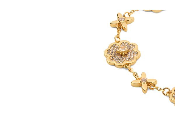 ケイトスペード レディース ブレスレット・バングル・アンクレット アクセサリー Heritage Bloom Line Bracelet Clear/Gold