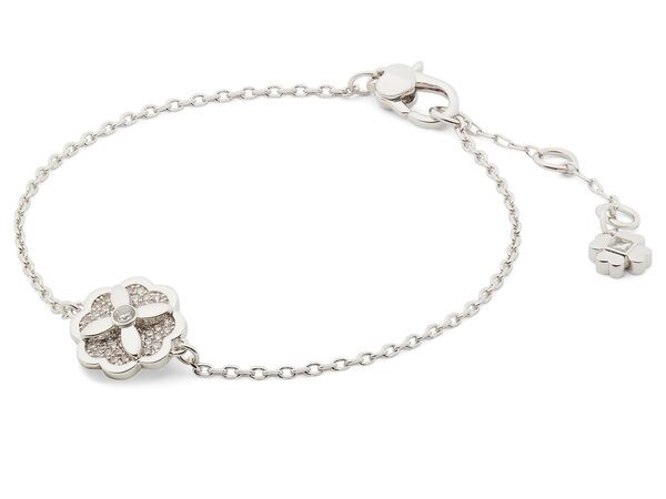 ケイトスペード レディース ブレスレット・バングル・アンクレット アクセサリー Heritage Bloom Bracelet Clear/Silver