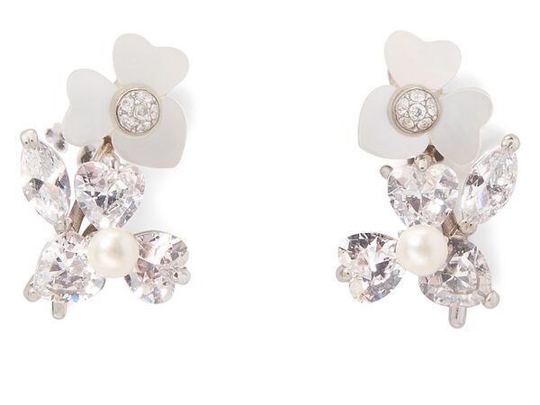 ケイトスペード レディース ピアス・イヤリング アクセサリー Precious Pansy Cluster Studs Cream/Silverの通販は